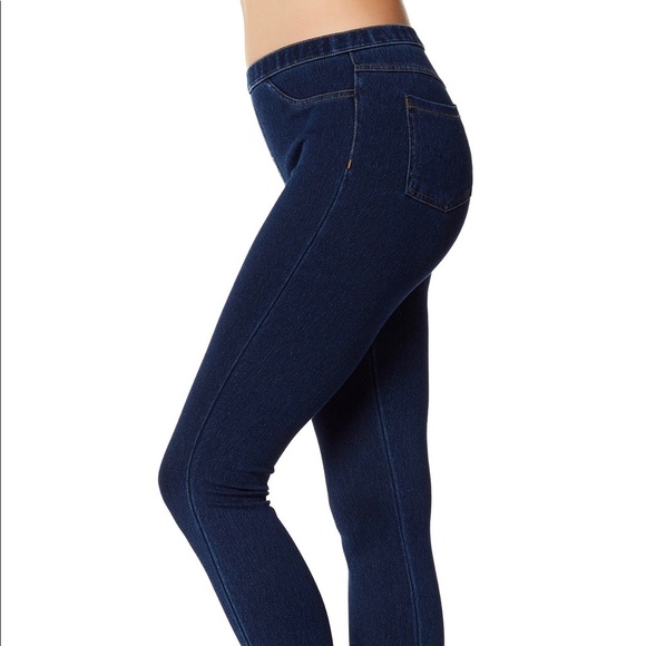 Hue Dark Wash Skinny Denim Leggings 